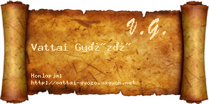 Vattai Győző névjegykártya